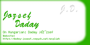 jozsef daday business card